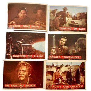1956 TOPPS Davy Crockett~TRADING CARDS~Green Back~LOT OF 6~51A thru 58A